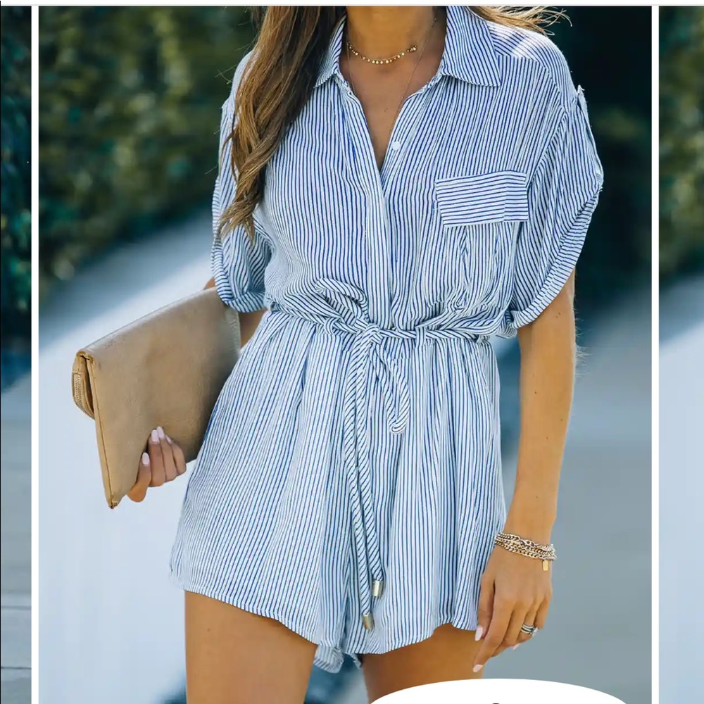 Vici Striped Romper